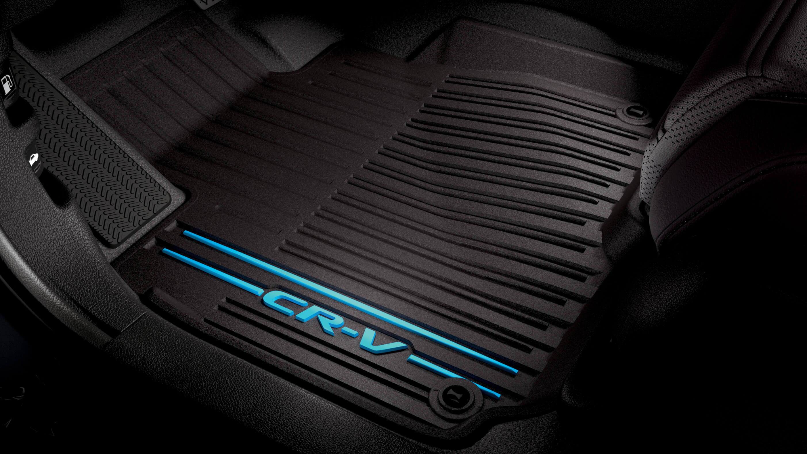 Genuine OEM Honda All New CR-V Black/Blue All Season Floor Mat Set Mats 17-19