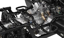 The engine’s air intake is located up high and under the hood to help ensure a clean air supply. The new viscous air-filter element flows air well for increased performance, and also provides a longer service interval.