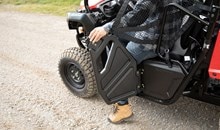 Clever rear-hinged door design allows the nets to remain attached when opening the doors, easing entry and exit. Doors feature a single-handed twist-action release mechanism, equally accessible from both inside and outside the Pioneer 520. Automotive-style double latches allow the doors to latch securely when pulled shut.