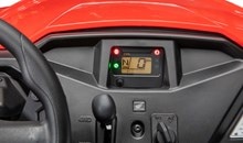 The easy-read digital dash includes a large speedometer, gear position indicator, fuel gauge, maintenance minder, and warning lights for critical engine and drivetrain functions.