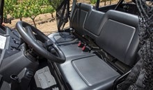 The Pioneer 700’s two-passenger contoured bench seat provides lots of room and allows easy entry and exit.